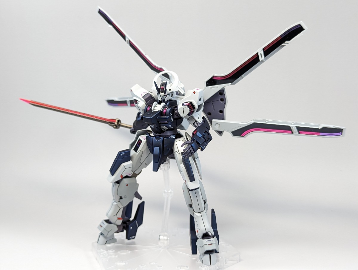 完成品 塗装改修済 バンダイ HG 1/144 ガンダム シュバルゼッテ 完成品 塗装改修済 バンダイ HG 1/144 ガンダム シュバルゼッテ
