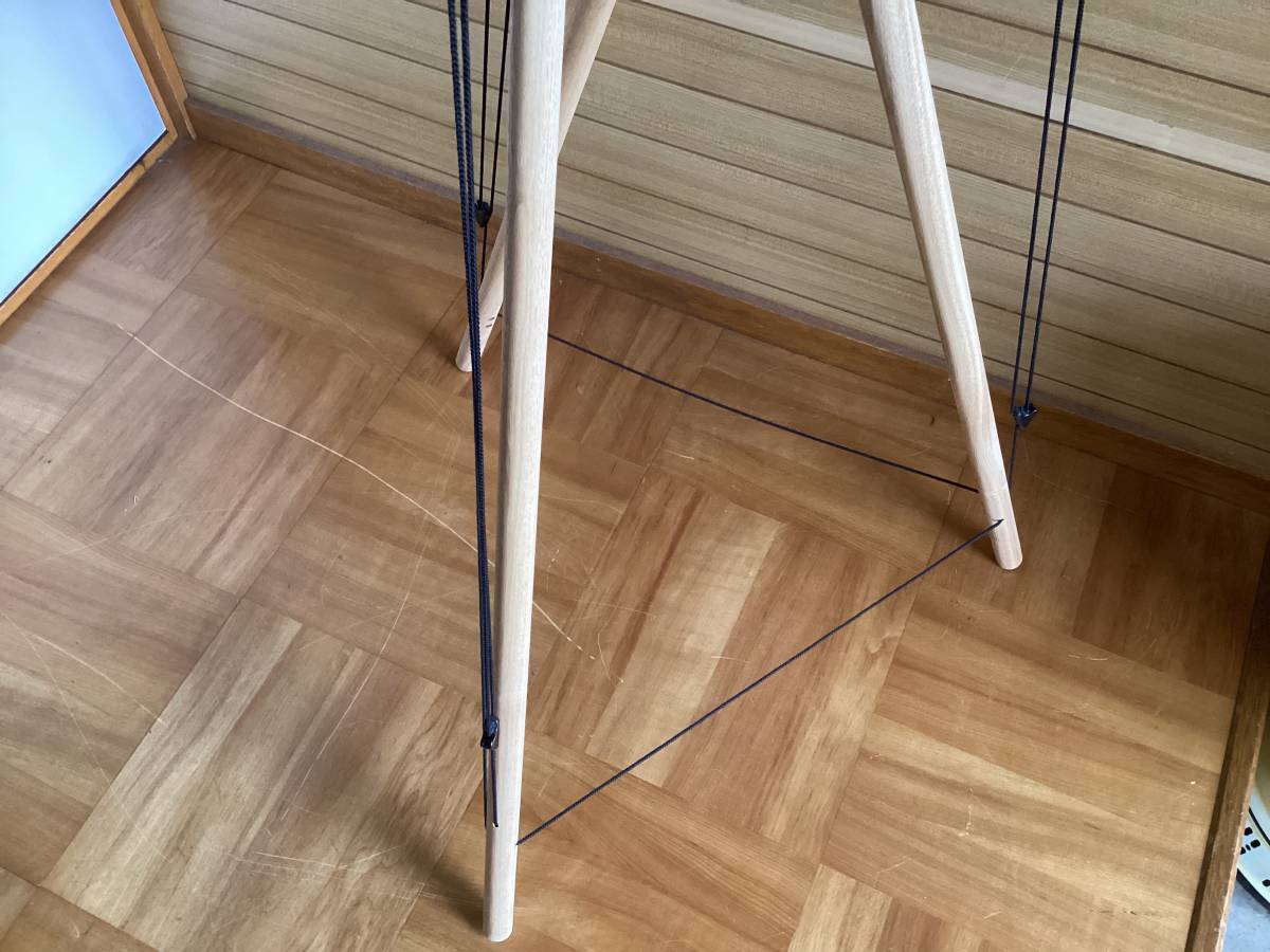 * hanger stand * natural natural wood paul (pole) + rope. coat hanger *milino-S