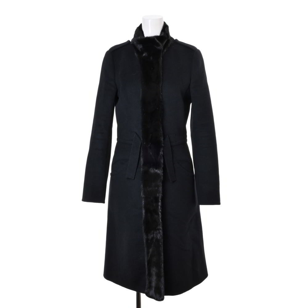 日本最大級 アンゴラ混 ミンクファー付 PRADA 美品 ウール KL4BLPUP03 プラダ ブラック 38 コート コート 日本最大級 アンゴラ混 ミンクファー付 PRADA 美品 ウール KL4BLPUP03 プラダ ブラック 38 コート コート