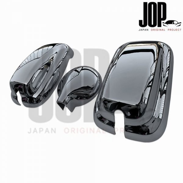  Mitsubishi Fuso generation Blue TEC Canter plating mirror cover 3 point set standard wide under mirror 140mm new goods 