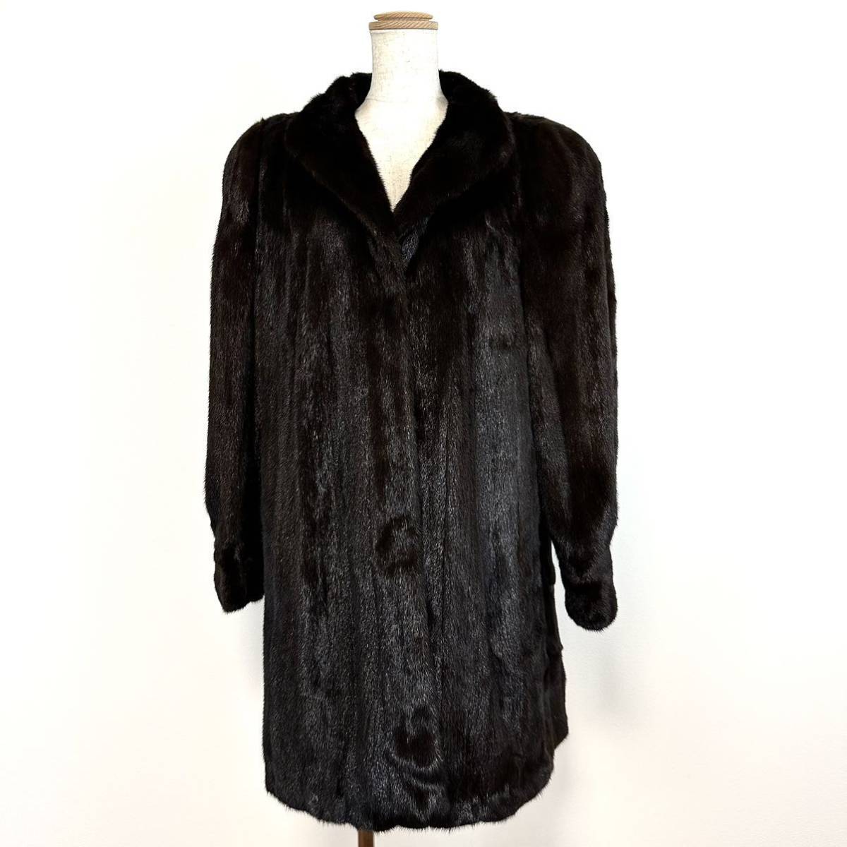 正規店好評 ヤフオク! - BLACKGLAMA BelleVison MINK 毛皮コート