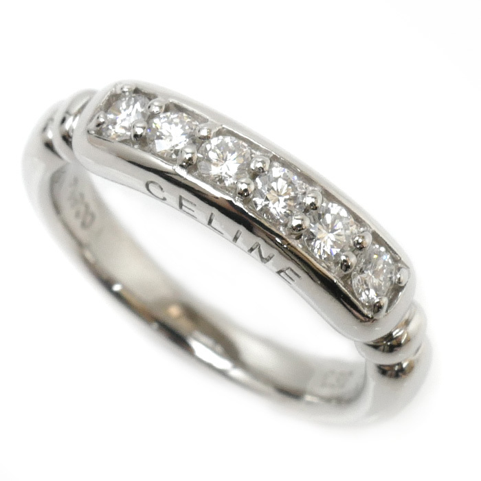 値頃 10号 ダイヤモンド0.32ct リング・指輪 Pt900プラチナ セリーヌ