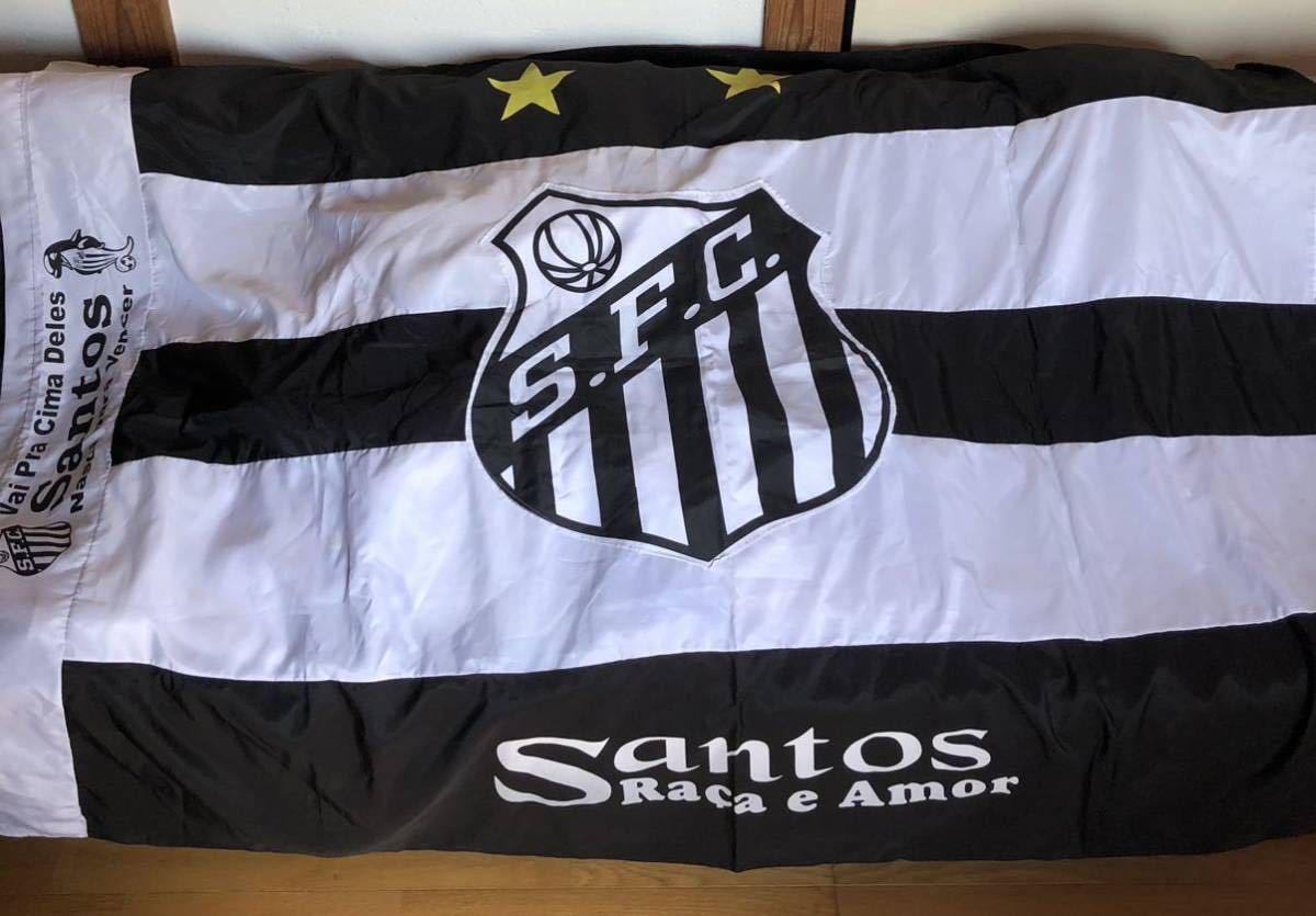 旗　Santos サッカーチーム　ペレ_画像1