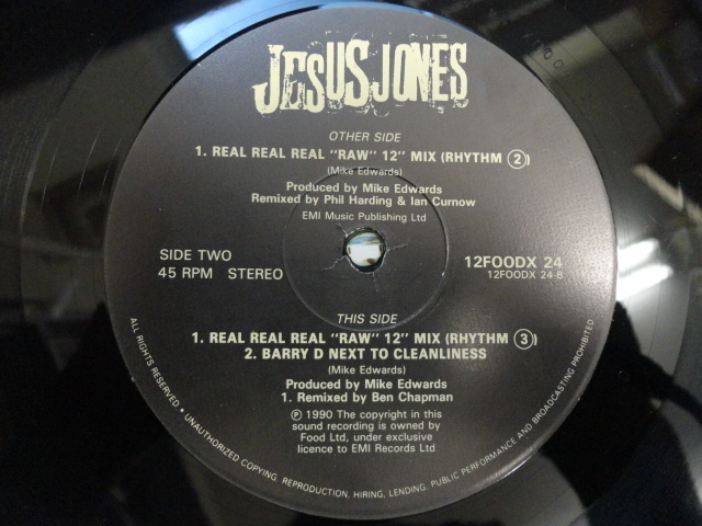 Jesus Jones Real, Real, Real ft. Ben Chapman Spaced Mix オリジナル原盤 12 オルタナ・Rockダンス 視聴_画像3