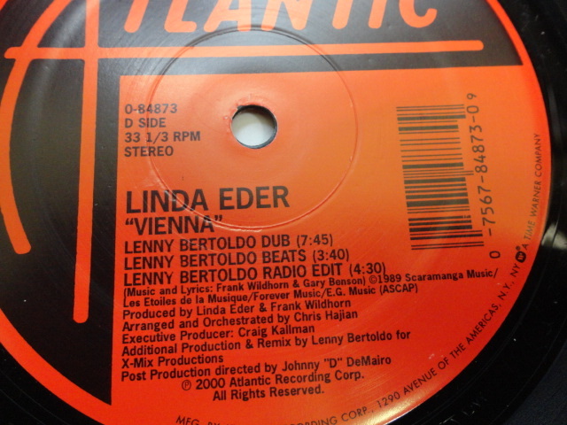 Linda Eder - Vienna 12x2 オリジナル原盤 アップリフトVocal House 視聴_画像5