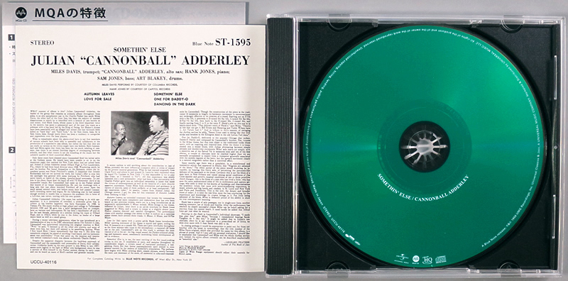 (UHQCD / MQA-CD) Cannonball Adderley 『Somethin' Else』 国内盤 UCCU-40116 キャノンボール・アダレイ サムシン・エルス_画像4