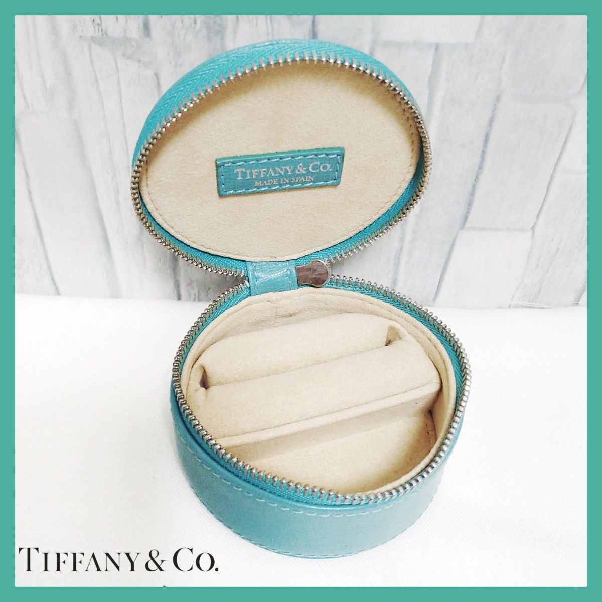 TIFFANY&Co. ティファニー ラウンドジュエリーケース 携帯用 旅行 レア ティファニーブルー
