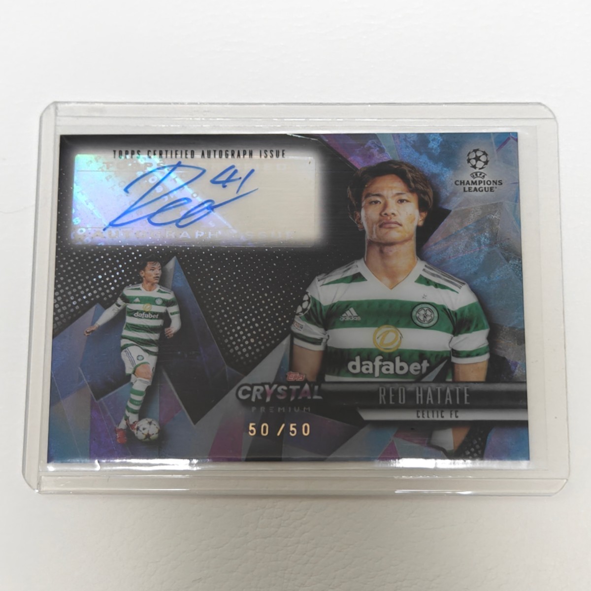 50枚限定 2022-23 Topps CRYSTAL PREMIER UEFA 旗手怜央 はたて れお
