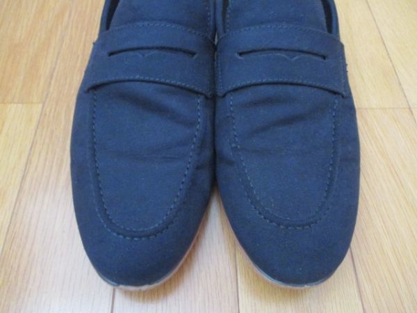 L2371[H&M/ H & M ] туфли без застежки / Loafer / обувь / обувь / джентльмен / замша style /43/27.5cm/ темно-синий * темно-синий серия /USED