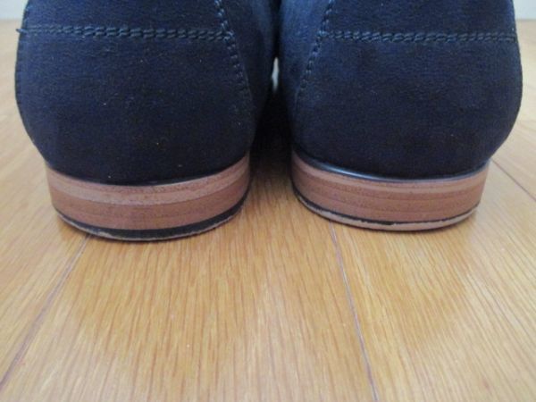 L2371[H&M/ H & M ] туфли без застежки / Loafer / обувь / обувь / джентльмен / замша style /43/27.5cm/ темно-синий * темно-синий серия /USED