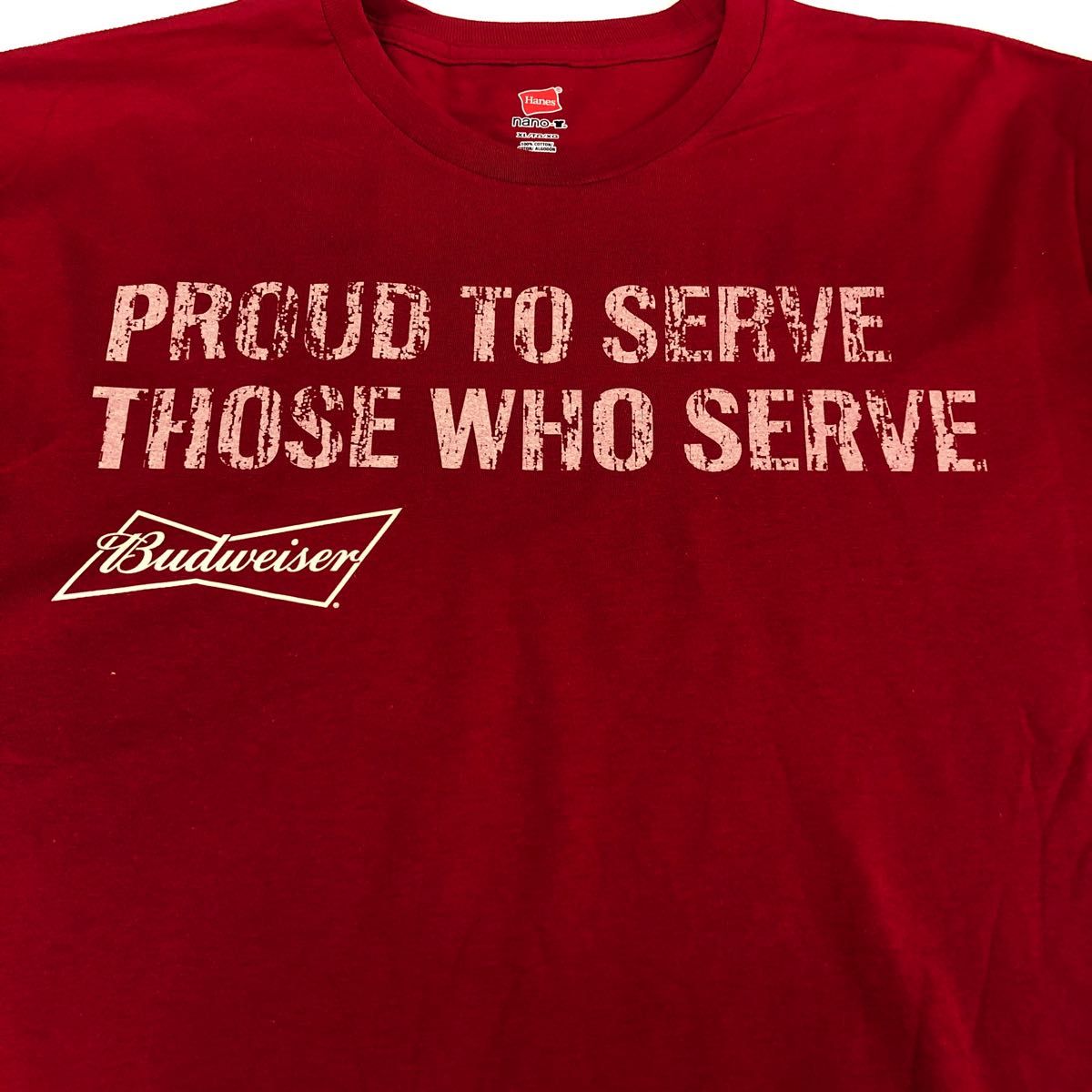 Budweiser バドワイザー　Tシャツ　赤XL PROUD TO SERVE