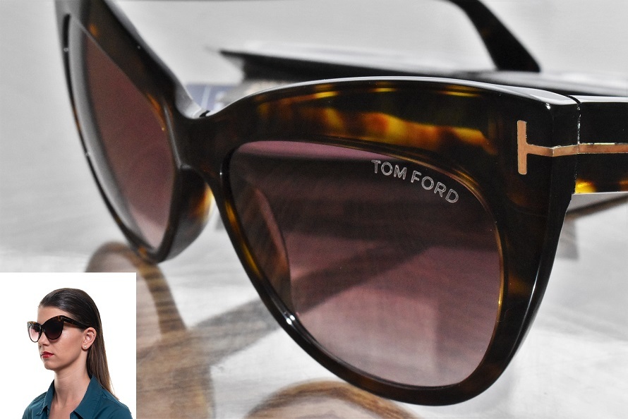 TOM FORD トムフォード Nika ニカ キャットアイ型 サングラス 未使用 TF523_左下同モデル使用時参考画像