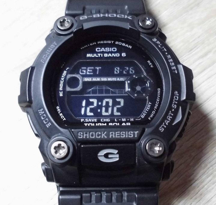 今季ブランド ブラックボディ タイドグラフ 電波ソーラ GW-7900B-1JF G