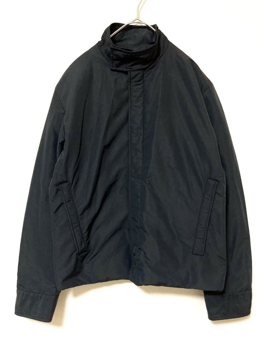 ジルサンダー　JIL SANDER リバーシブル　スタンドカラーブルゾン　ジャケット　メンズ　中綿　ナイロン　ブラック　黒　ロゴ　ポケット