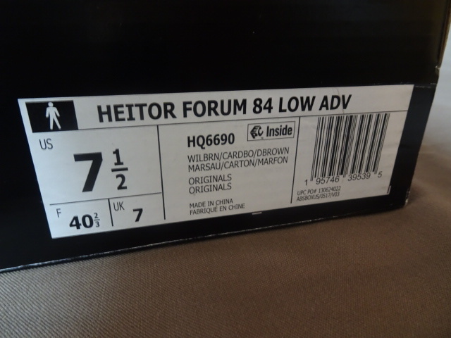 USA超限定 adidas Skateboarding HEITOR FORUM 84 LOW ADV HEITOR DA SILVA【ヘイター・ダ・シルバ】US 7.5インチ 25.5㌢ 新品未使用_画像10