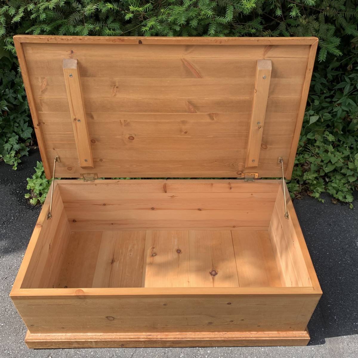 イギリス製　ブランケットボックス　木箱　収納　店舗什器　ソファテーブル（管理ID：254）_画像3