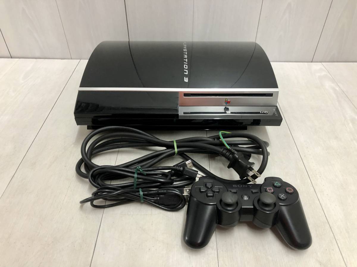 送料無料 ★ ソニー SONY プレイステーション3 PS3 CECHL00 80GB コントローラー付 クリアブラック 黒 動作確認済 プレステ 3  ゲーム機