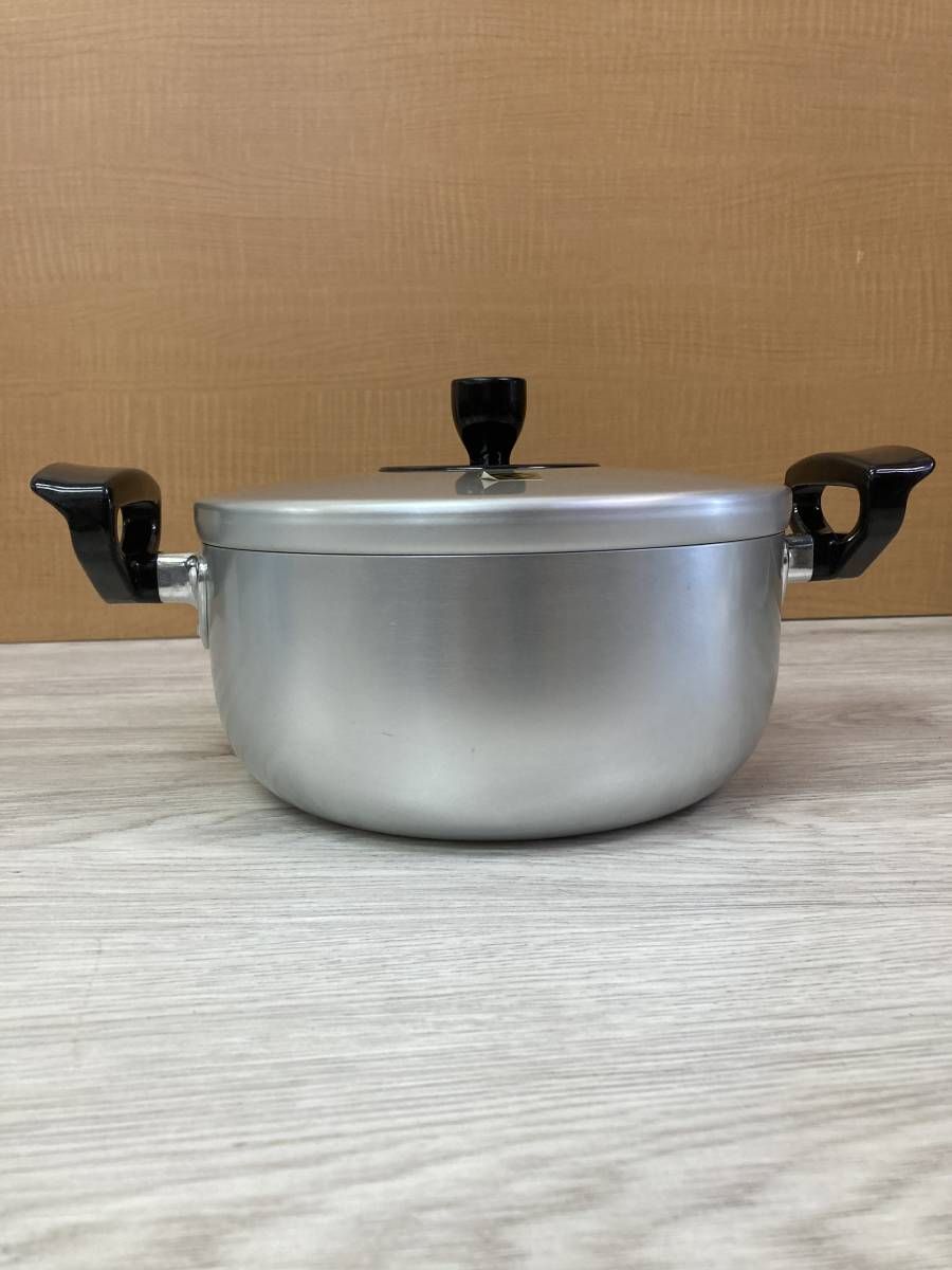 未使用 エバーウェア アルミ鍋22cm 卓上両手鍋 片手鍋14.5㎝ 東新プレス 送料無料 東新プレス工業 エバーウェア 深型 22cm アルミ 両手鍋