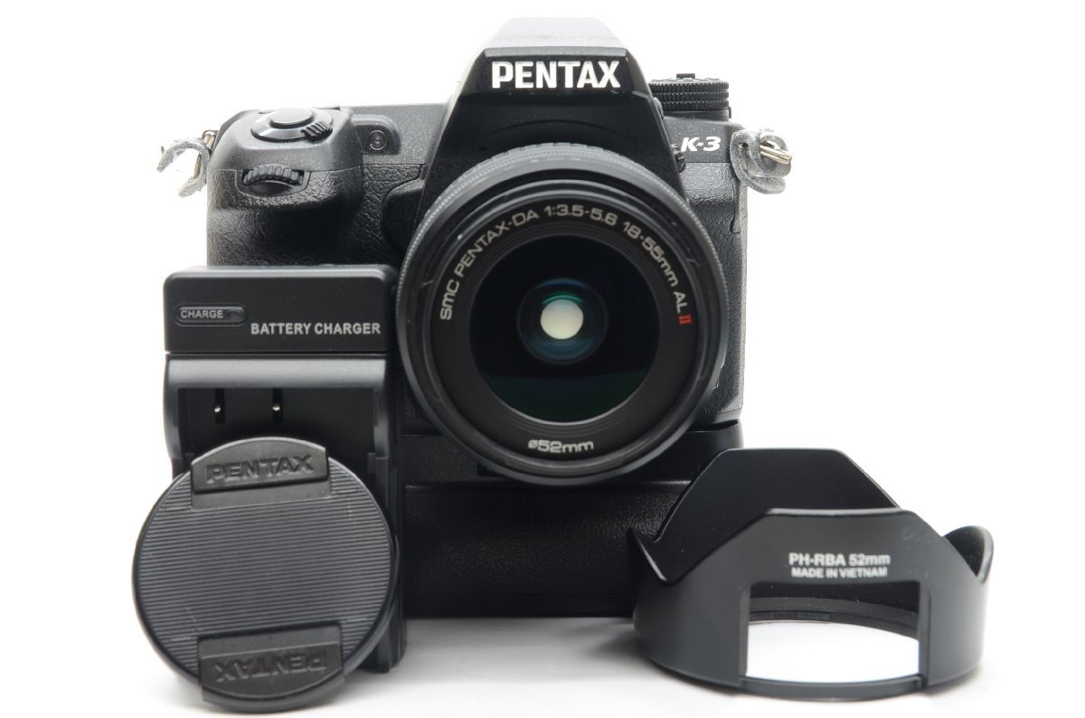 ペンタックス PENTAX K-3 DA 18-55mm F3.5- 5.6 AL II バッテリーグリップ（社外品） セット