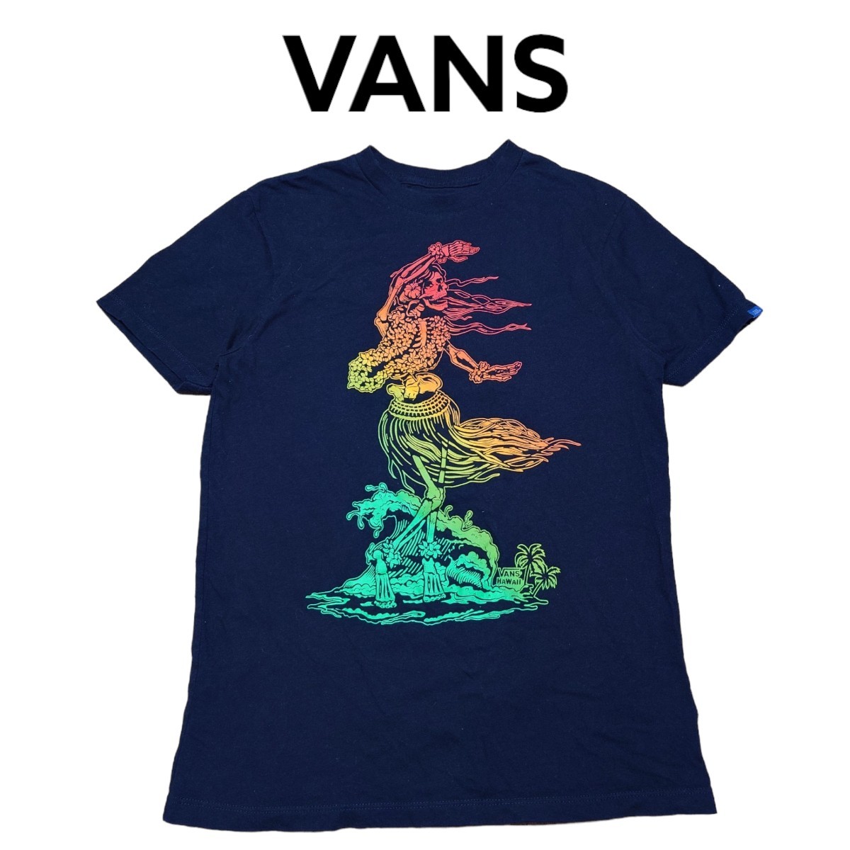 VANS　スカルフラガール　ビッグプリント　Tシャツ　海外限定　バンズ　ヴァンズ