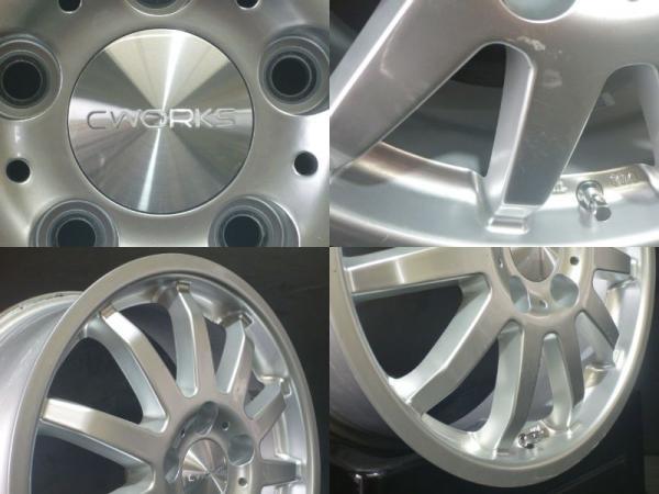 輸入車 中古アルミ C-WORKS MS-1 6.5-16 5/112 +50 ハブ 57.1Φ スタッドレス用 夏タイヤ用 ゴルフ 5 6 7 トゥーラン 小傷程度 白河_画像7