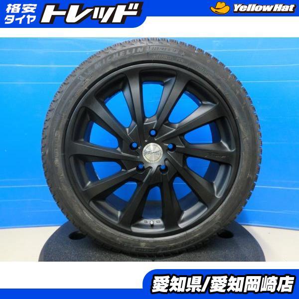 中古 BADX 632 テンペストタービン 1875+48 5/114 未使用アウトレット品ミシュラン X-ICE3+ 225/45R18 レヴォーグ クラウン 岡崎_画像1