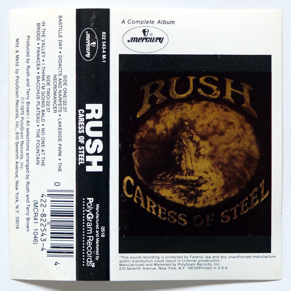 {US version cassette tape }Rush*Caress Of Steel* Rush 