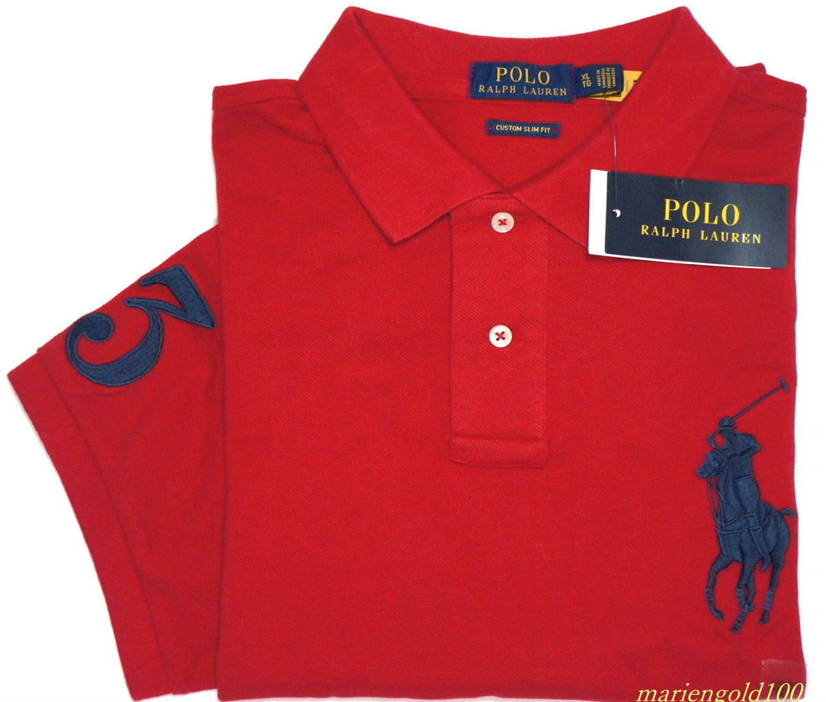 【新品】ラルフローレン ■ 鹿の子ポロシャツ ■ XL~XXL / US XL ■ ビッグポニー レッド POLO RALPH LAUREN 正規品