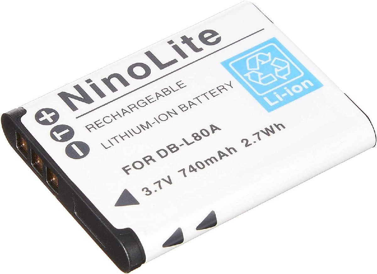 SANYO DB-L80対応バッテリー カメラ用互換電池 DMX-CG11 等対応_画像1