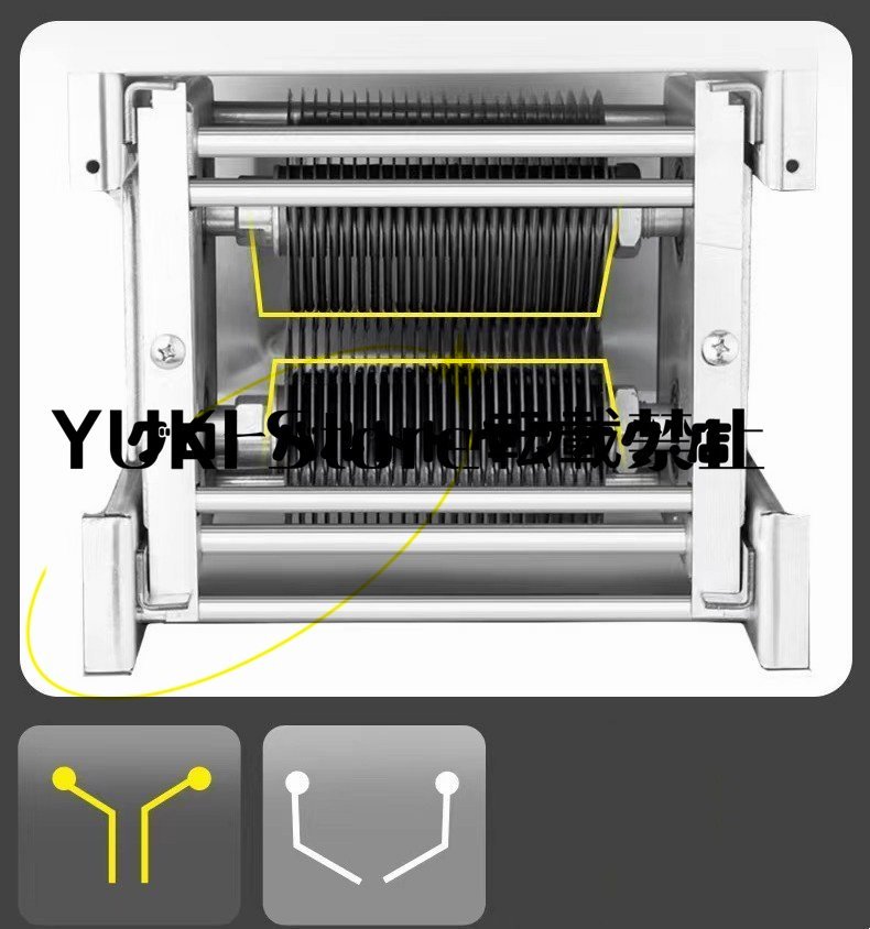 高品質★スライサー 肉ミートスライサー 業務用 家庭用 電動 ひき肉機 スライス/細断/さいの目に切る/みじん切り ステンレス製 肉、魚110V_画像2