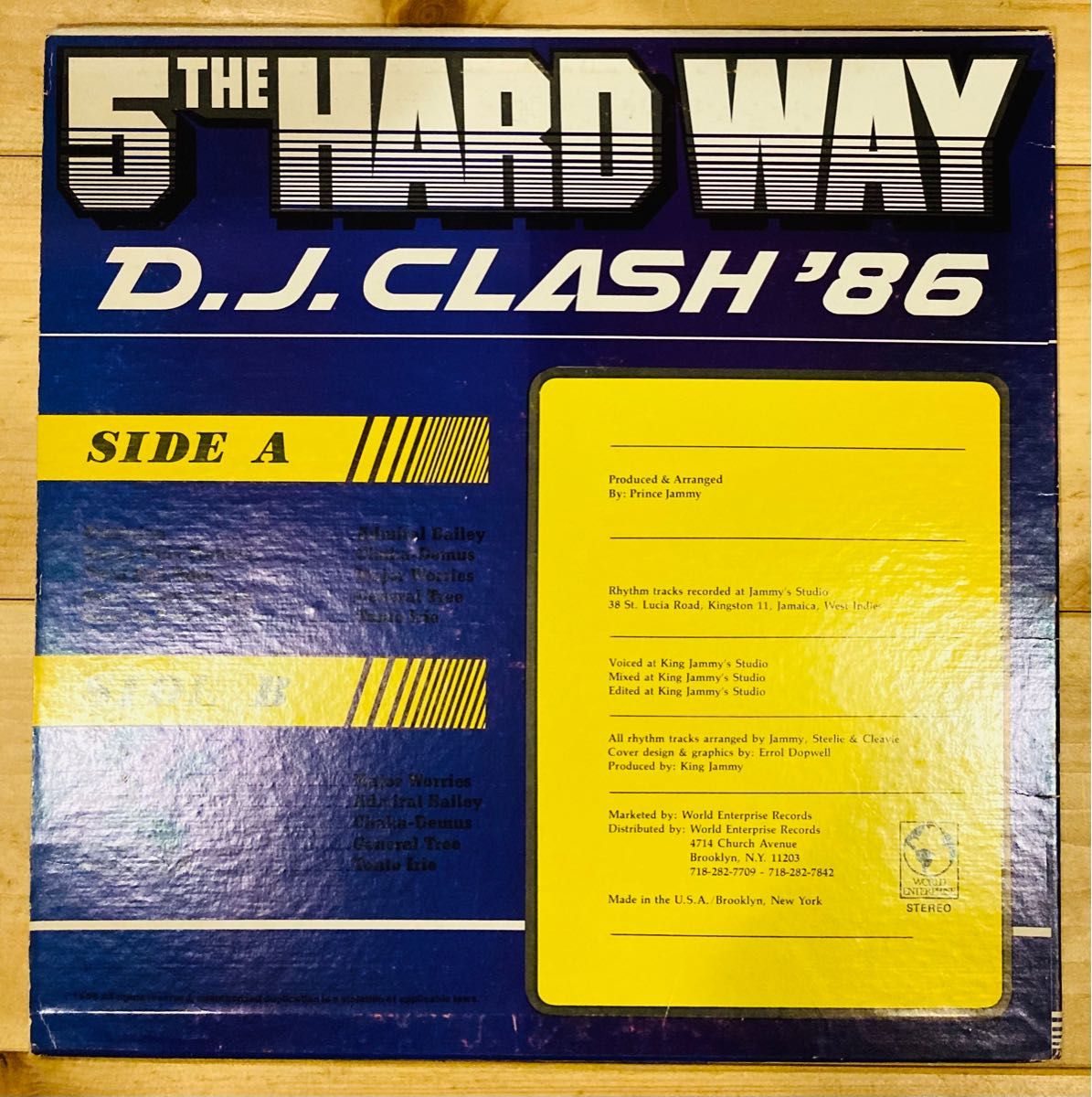 5 THE HARD WAY D.J. CLASH '86 レコード LP Reggae レゲエ DEEJAY