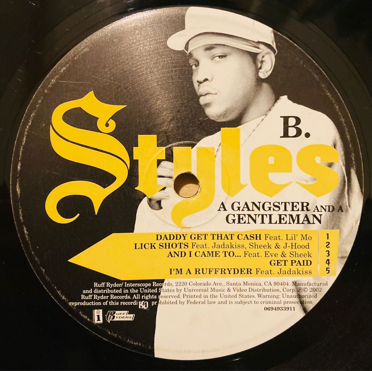 STYLES P A Gangster And A Gentleman レコード LP 2枚組 ヒップホップ HIPHOP