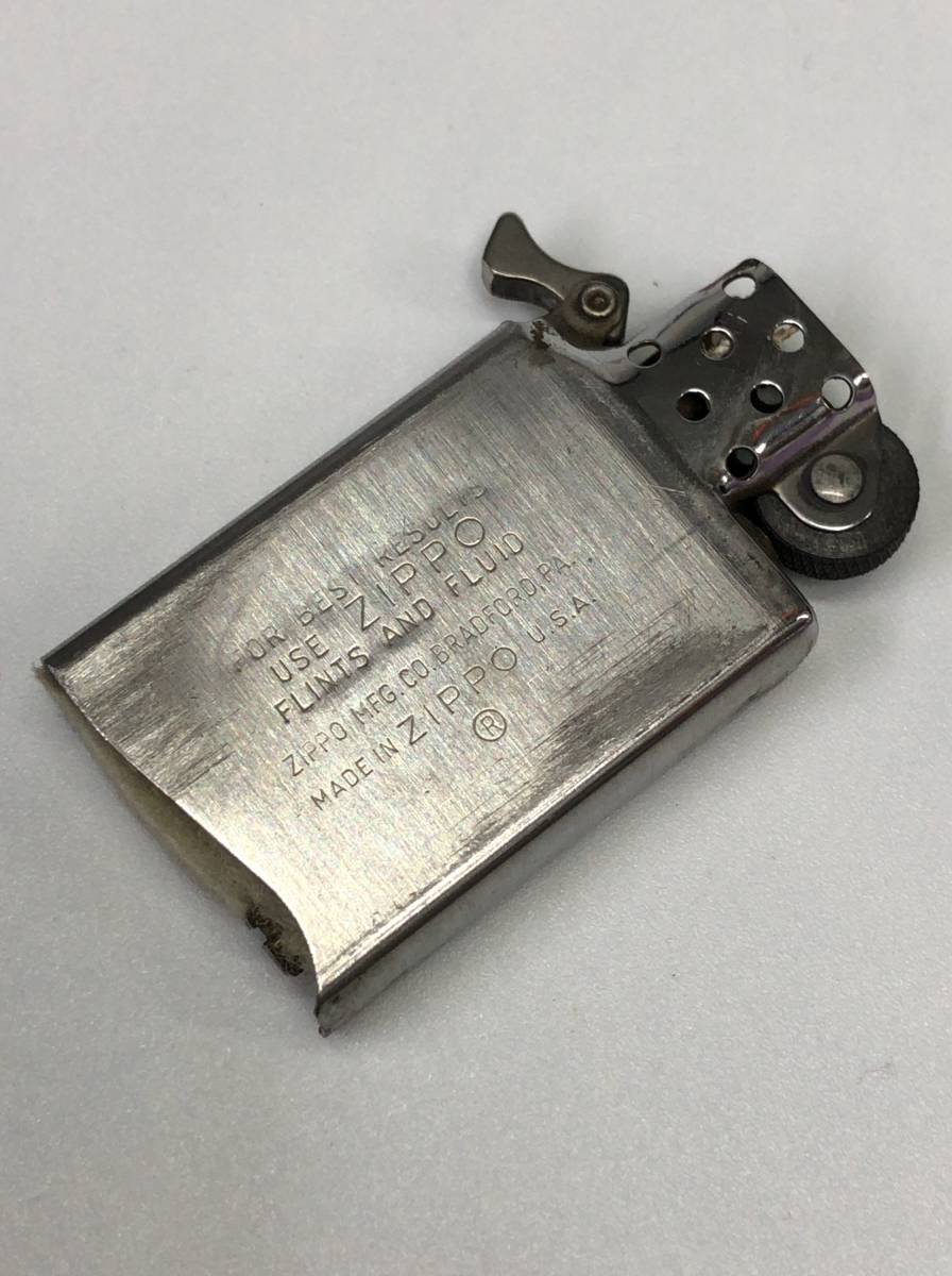 希少 ZIPPO 1970年代 1978年製 筆記体 ロゴ スリム ミニ オイルライター シルバーxブラック 火花確認済み 23080201i2_画像5