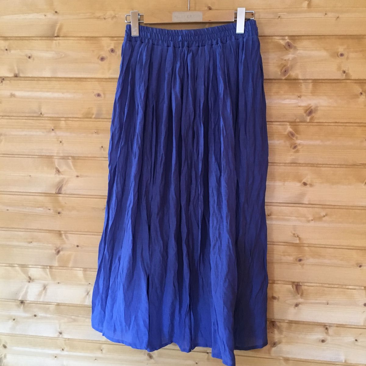 ●新品　ロングスカート　Mサイズ　　ブルー　総ゴム