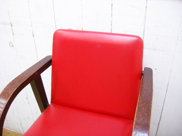  Akita woodworking * baby chair * child chair * bearing surface red * secondhand goods *148913