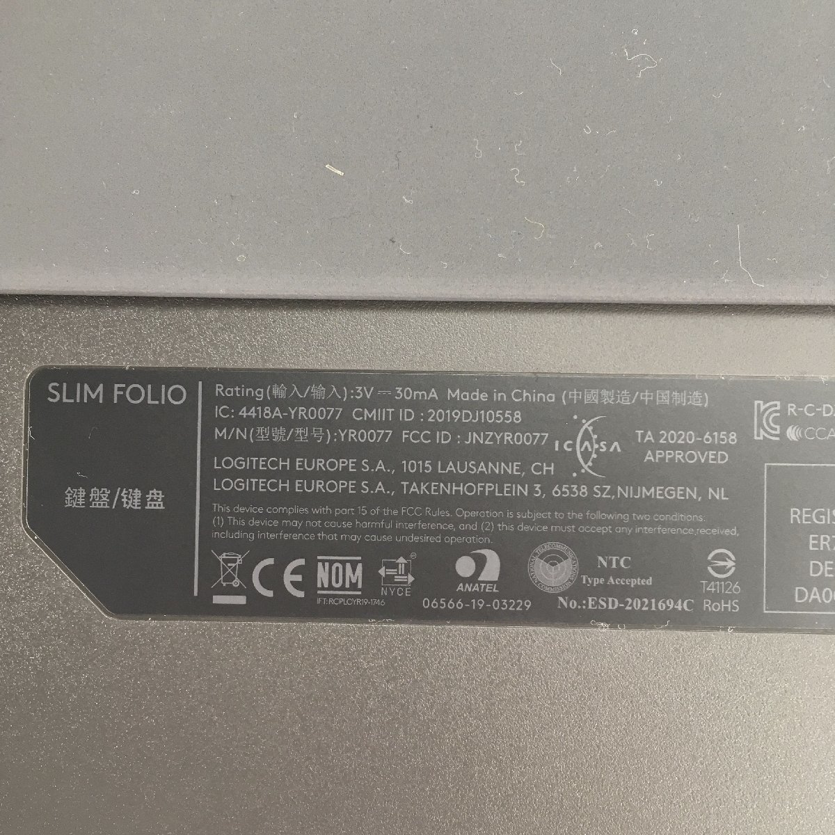 NEW限定品】 〇中古品〇Logicool ロジクール ② ik1055BKA 年式2020