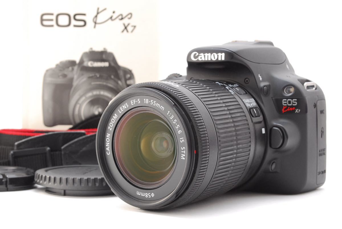 美品 Canon キヤノン EOS Kiss X7 EF-S 18-55mm IS STMレンズセット SD 