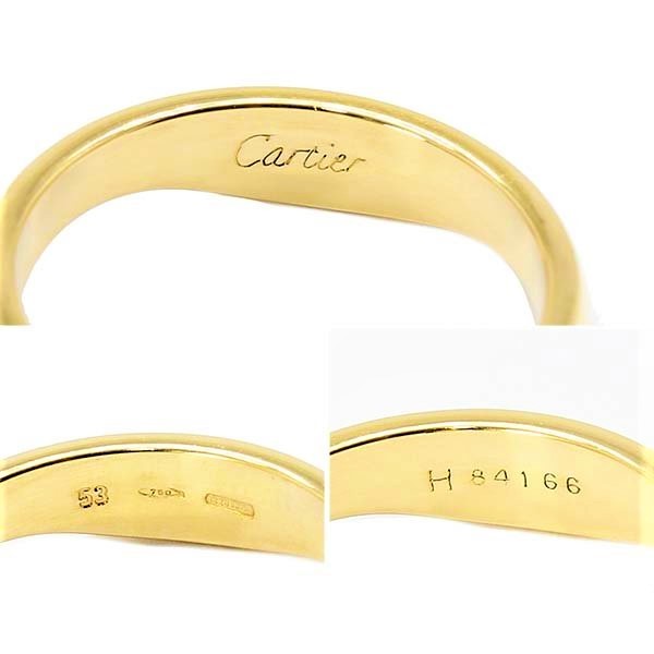 【Cartier】カルティエ ラブミーリング 3連リング 3カラーゴールド(750PG/WG/YG) 53サイズ 16g_画像7