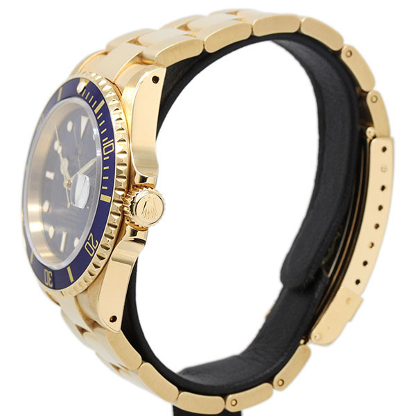 ロレックス ROLEX サブマリーナ デイト 16618 S番 YG ブルー文字盤 メンズ腕時計 自動巻き 金無垢 青サブ_画像2