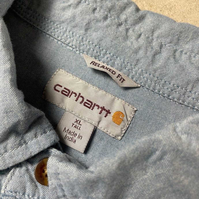 Carhartt カーハート シャンブレー 半袖シャツ ボタンダウンシャツ メンズXL_画像3