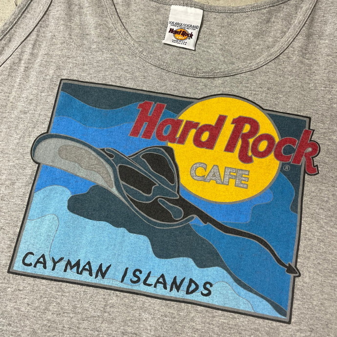 USA製 90年代 HARD ROCK CAFE ハードロックカフェ アート プリント タンクトップ メンズ2XL_画像1