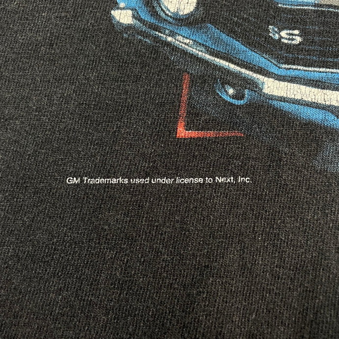 00年代 Chevrolet Camaro シボレー カマロ クラシックカー 車 企業ロゴ アドバタイジングTシャツ メンズLの画像4