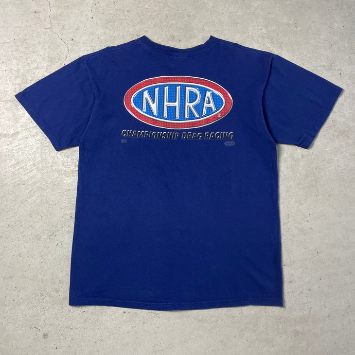 NHRA CHAMPIONSHIP DRAG RACING レーシング プリントTシャツ メンズL_画像2