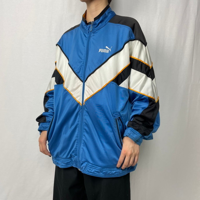 保証書付】 80s 古着 PUMA 万国旗タグ サイドライン トラック