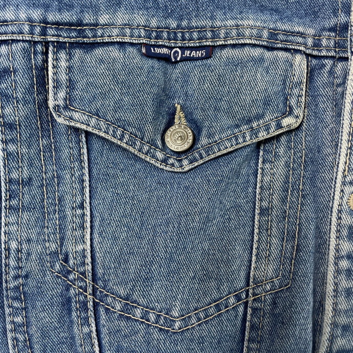 90年代 LOURY JEANS デニムジャケット メンズS-M相当 レディースM相当_画像3