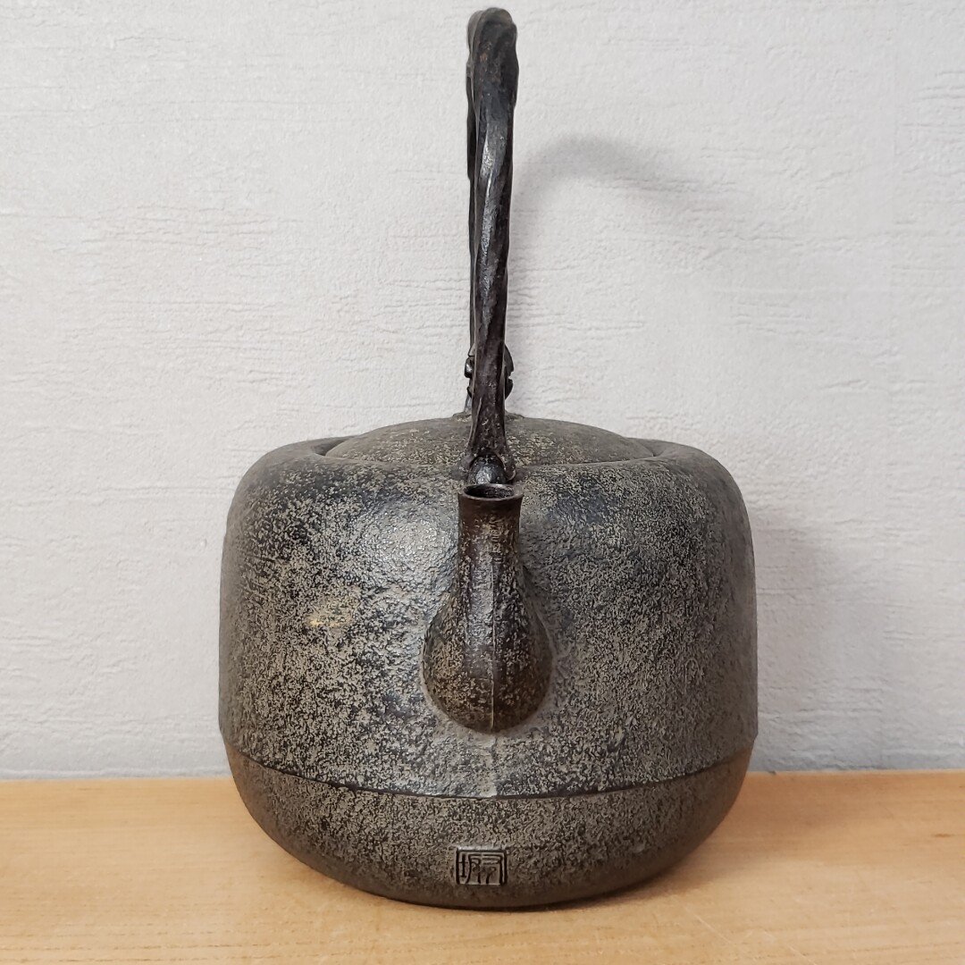 福袋 大丸 Bibian 比比昂- 南部鉄器鉄瓶有坂ひねり弦虫喰いつまみ煎茶道具 鉄瓶