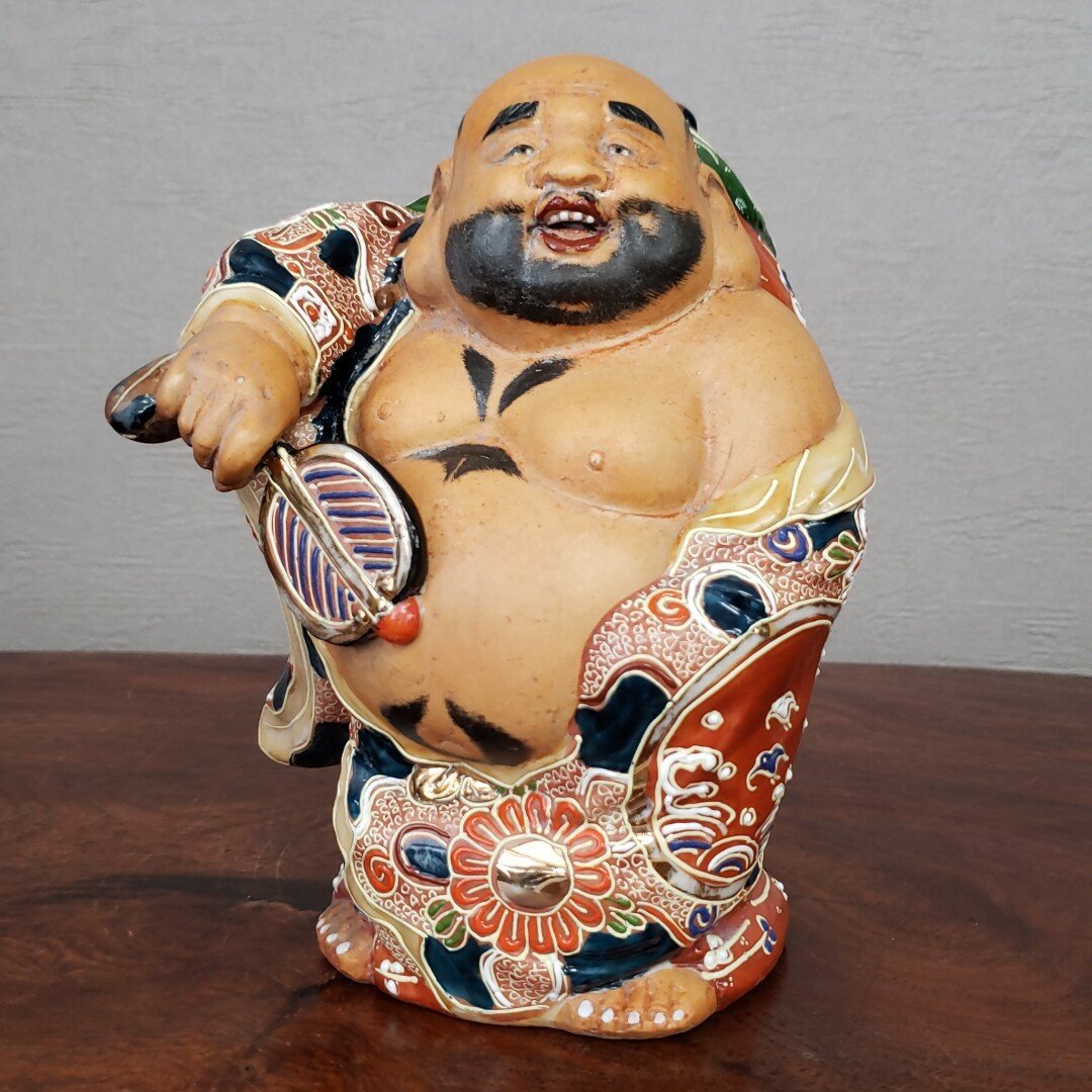 Yahoo!オークション - 九谷焼 布袋様 高さ18cm 重さ872g 陶器製 Yahoo!オークション - 九谷焼 布袋様 高さ18cm 重さ872g 陶器製