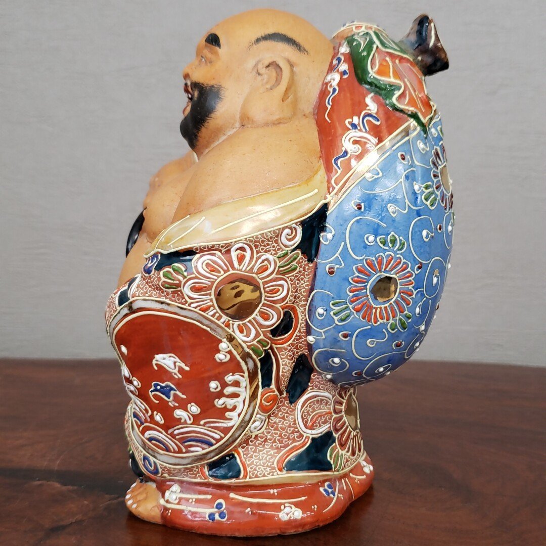 Yahoo!オークション - 九谷焼 布袋様 高さ18cm 重さ872g 陶器製 Yahoo!オークション - 九谷焼 布袋様 高さ18cm 重さ872g 陶器製