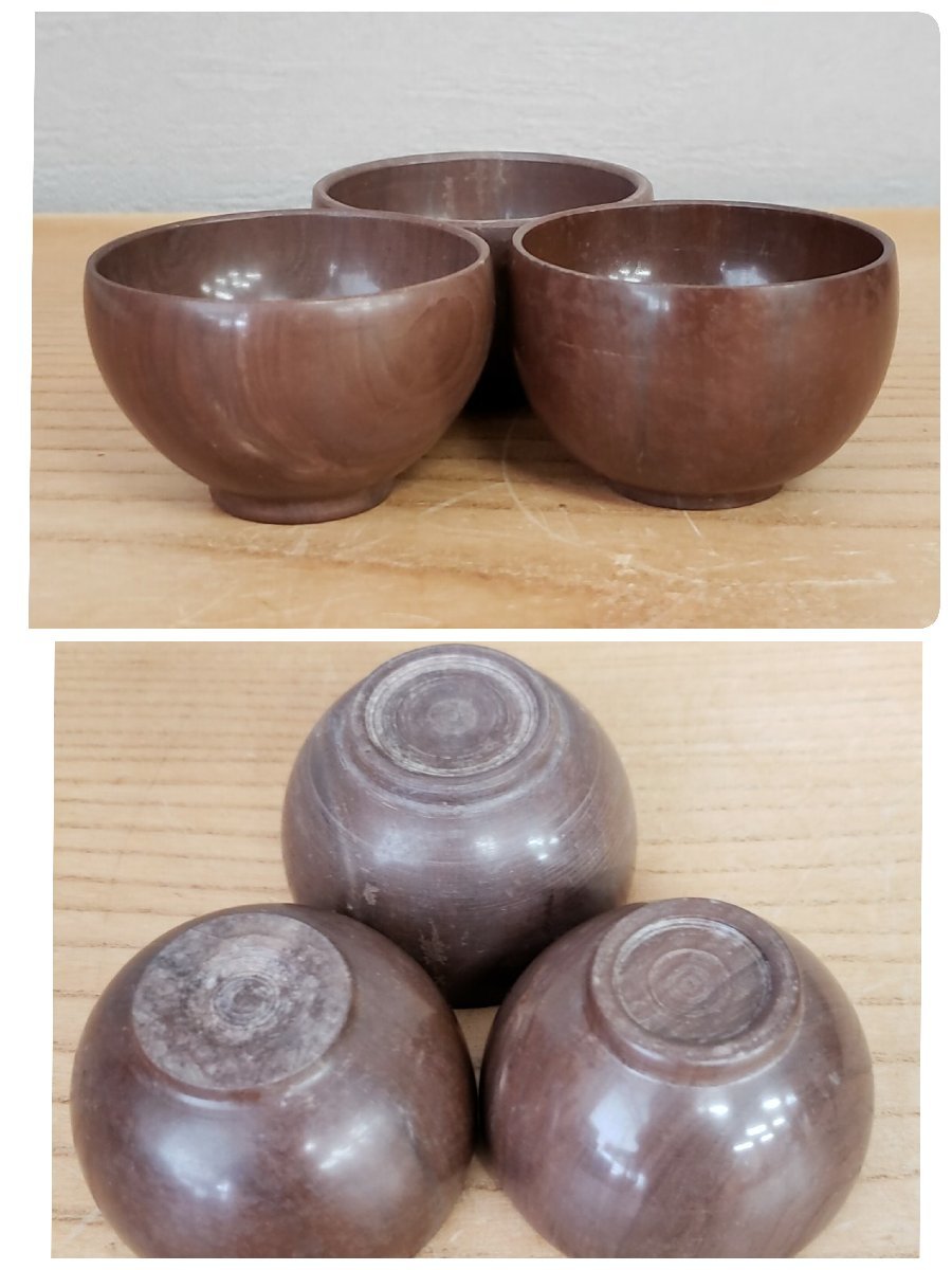 正式的 中国茶器セット 急須 煎茶道具 中国茶 石急須 木魚石? 湯呑み3客 その他