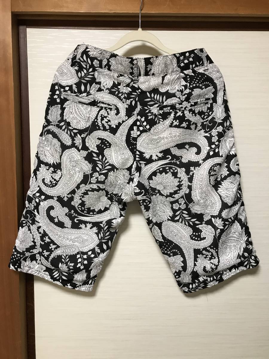 44* beautiful goods * shellac peiz Lee pattern shorts shorts short bread SHELLAC black white black white ji- bread jeans 